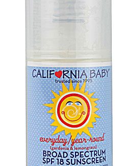 California Baby Broad Spectrum SPF 18 Sunscreen Gardenia & Lemongrass    4.5 fl oz/133ml