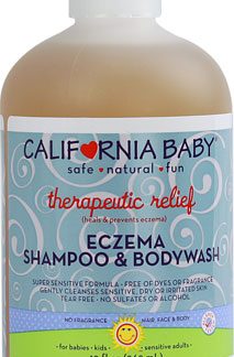 California Baby Shampoo and Bodywash Eczema Therapeutic Relief Fragrance Free    19 fl oz(562ml)