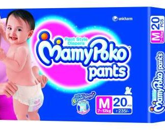 MAMY POKO PANTS DIAPER (MEDIUM) 20 diapers  Unicharm India