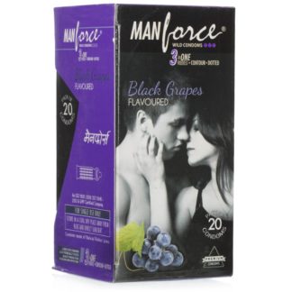 MANFORCE WILD BLACK GRAPES CONDOM_20 condom _Mankind Pharma