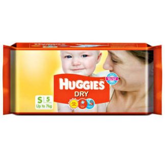 HUGGIES DRY DIAPER (SMALL) 5 diapers  Hindustan Unilever Ltd