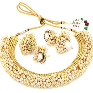 YouBella Gold Plated Necklace With Earrings Set For Women