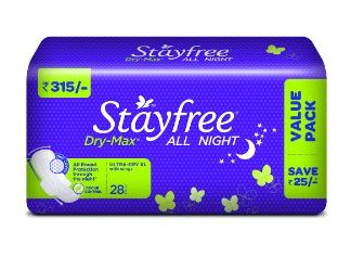 Stayfree Dry Max All Nights (28 Pads)