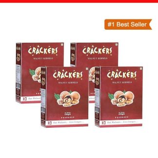 GO Crackers Kashmiri Brown Walnuts (Akhrot) 1 Kg (250gm x 4)-Without Shell