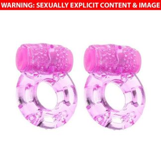 Crystal Silicone Vibrating Ring For Valentines Couples (Pack of 2)