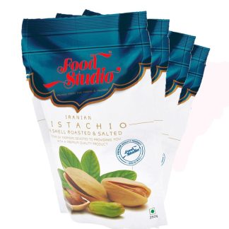 Food Studio Iranian Salted Pistachio Nut (Pista) 1000 gm Pack of 4