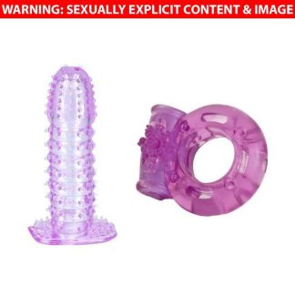 Imported Dotted & Ribbed Reusable Condom + Vibrating Ring For Couples