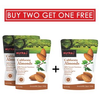 Nutraj California Almond (Badam) (Buy 2 Get 1 Free) 250 gm each