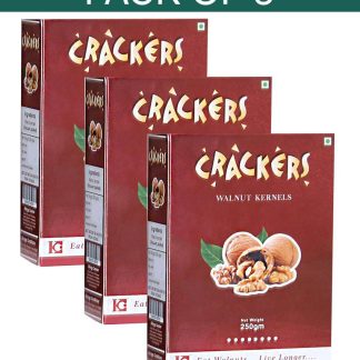 GO Kashmiri Walnuts (Akhrot) Giri(2 pieces) 250 gm each- Pack of 3