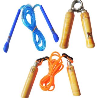 RIPR Switzerland combo (Wooden skipping rope, Hand Gripper and pencil skipping rope)