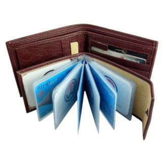 Woodland Imports Faux Leather Brown Formal Short Wallet