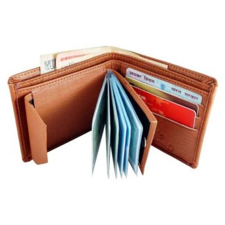 Woodland Imports Leather Tan Formal Short Wallet