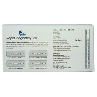 Apollo Pharmacy Rapid Pregnancy Test Card