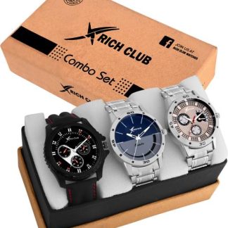Rich Club Pack of 4 Multicolour Analog Analog Watch for Men and Boys