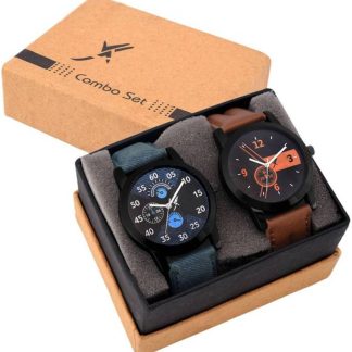 Rich Club Combo Of Three Metallic And Leather Super Quality Watch - For Men