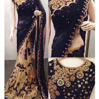 Laxmi Prints Black Georgette Saree