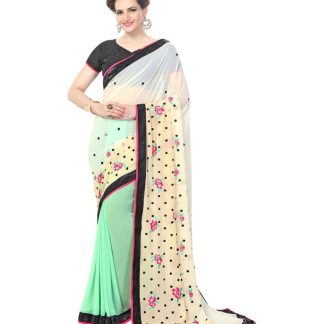 Onlinefayda Multicoloured Georgette Saree