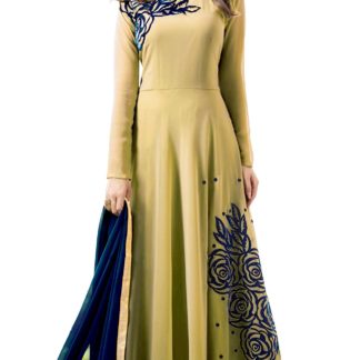 admiria Yellow Georgette Anarkali Semi-Stitched Suit