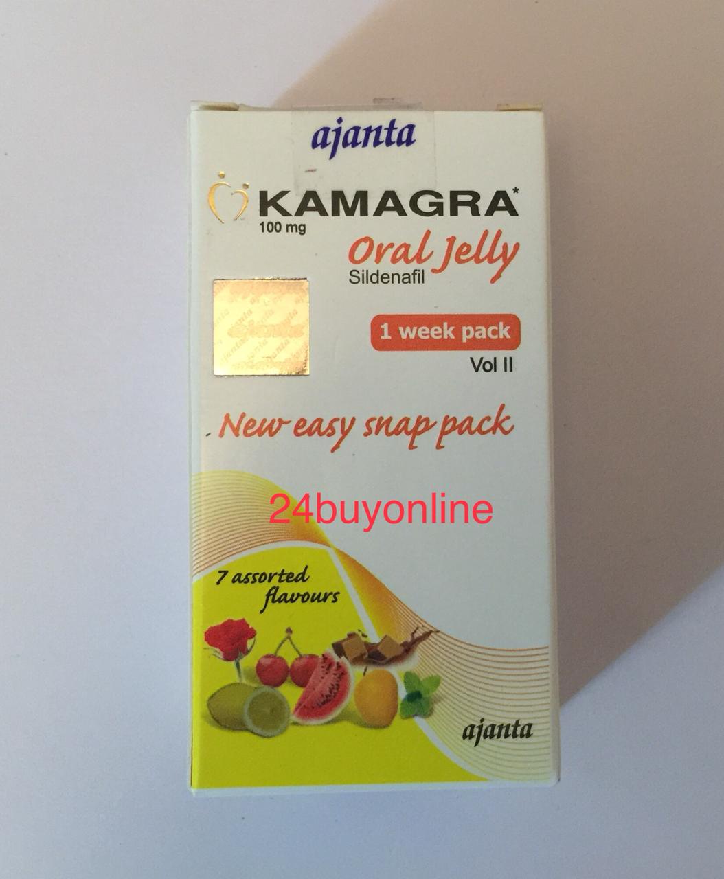 BUY Kamagra Oral Jelly - Sildenafil Citrate IP 100 mg by Ajanta