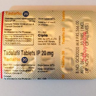 Tadaflo 20 mg Tablet CIPLA