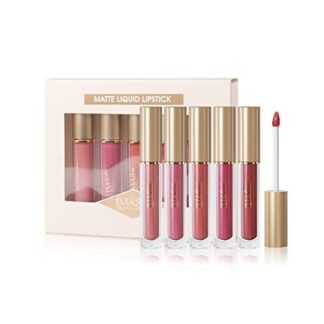 COSLUXE IMAGIC Professional Cosmetic Velvet-Matte, Long Lasting, Liquid Matte Lipstick Set (5.g, Kit 01 - Whisper)