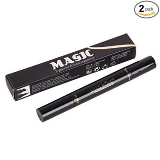 Miss Rose, Dual Eyeliner Pen and Winged Stamp 2 Pieces, Black