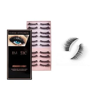 IMAGIC FAKE EYELASHES HANDMADE & NATURAL PAIR OF 10 (L05)