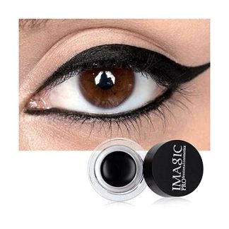 IMAGIC Gel Eyeliner, Waterproof Makeup Gel Eye Liner With Brush ( 4g ) (black 01)