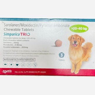 SIMPARICA TRIO TABLETS 20 – 40 KG TABLETS