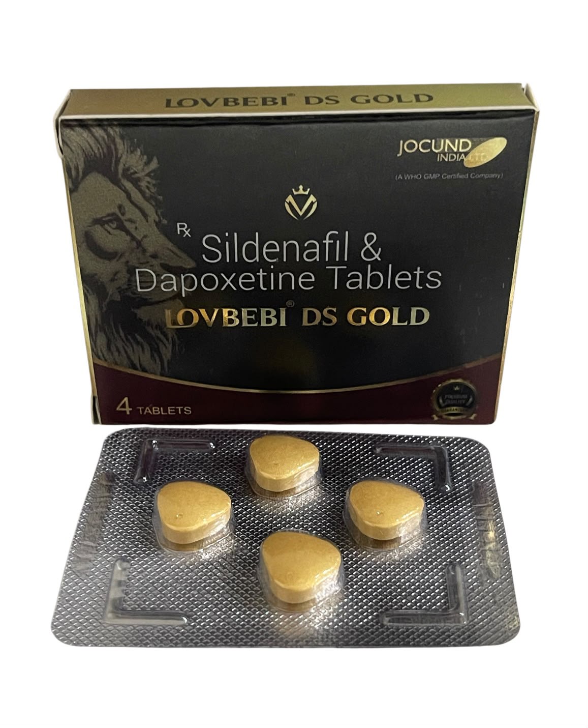 Lovbebi Ds Gold Tablets Sildenafil (100 mg),Dapoxetine(60 mg) Tablets